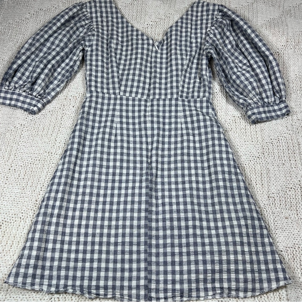 Urban Outfitters UO Lena Gingham Puff Sleeve Mini Dress - Picture 6 of 13